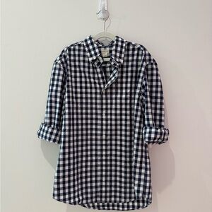 Crewcuts Navy and White Plaid Shirt